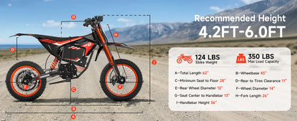 Qronge X1 Spark M Electric Dirt Bike | 4500W | 60V | Long Range