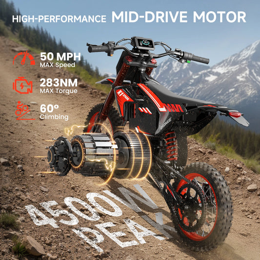 Qronge X1 Spark M Electric Dirt Bike | 4500W | 60V | Long Range