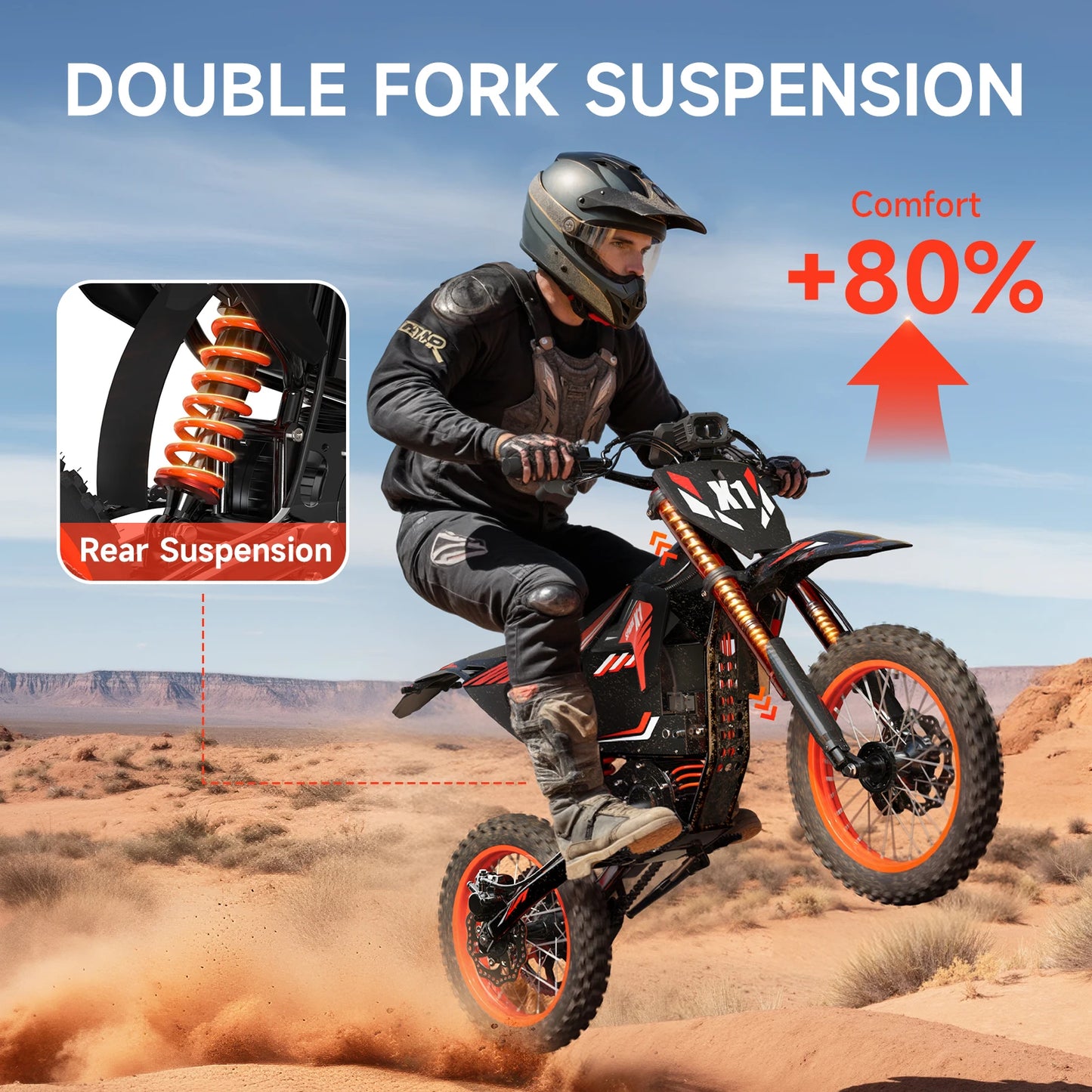 Qronge X1 Spark M Electric Dirt Bike | 4500W | 60V | Long Range